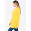 Woman Within Plus Size Ultra Soft Waffle Thermal Sweatshirt(Primrose Yellow)