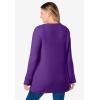 Woman Within Plus Size Ultra Soft Waffle Thermal Sweatshirt(Radiant Purple)