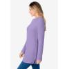 Woman Within Plus Size Ultra Soft Waffle Thermal Sweatshirt(Soft Iris)