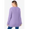 Woman Within Plus Size Ultra Soft Waffle Thermal Sweatshirt(Soft Iris)
