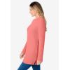 Woman Within Plus Size Ultra Soft Waffle Thermal Sweatshirt(Sweet Coral)