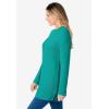 Woman Within Plus Size Ultra Soft Waffle Thermal Sweatshirt(Waterfall)