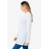 Woman Within Plus Size Ultra Soft Waffle Thermal Sweatshirt(White)