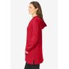 Woman Within Plus Size V-Neck Hoodie Sweatshirt(Classic Red)