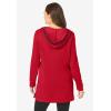 Woman Within Plus Size V-Neck Hoodie Sweatshirt(Classic Red)