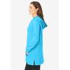 Woman Within Plus Size V-Neck Hoodie Sweatshirt(Paradise Blue)