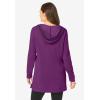 Woman Within Plus Size V-Neck Hoodie Sweatshirt(Plum Purple)
