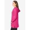 Woman Within Plus Size V-Neck Hoodie Sweatshirt(Raspberry Sorbet)