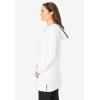 Woman Within Plus Size V-Neck Hoodie Sweatshirt(White)