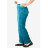 Woman Within Plus Size Velour Pant(Black)