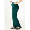 Woman Within Plus Size Velour Pant(Emerald Green)