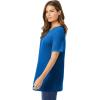 Woman Within Plus Size Waffle Thermal Satin Trim Tee(Bright Cobalt)