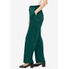 Woman Within Plus Size Wide-Leg Velour Pant(Emerald Green)