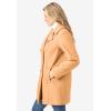 Woman Within Plus Size Wool-Blend Double-Breasted Peacoat(Classic Red)