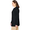 Woman Within Plus Size Zip Front Shaker Cardigan(Black)