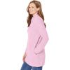 Woman Within Plus Size Zip Front Shaker Cardigan(Pink)