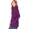 Woman Within Plus Size Zip Front Shaker Cardigan(Plum Purple)