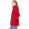 Woman Within Plus Size Zip-Front Microfleece Jacket Long Oversized Fleece(Classic Red)