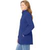Woman Within Plus Size Zip-Front Microfleece Jacket Long Oversized Fleece(Ultra Blue)