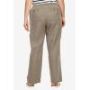 ellos Plus Size Linen-Blend Drawstring Pants(Bark)
