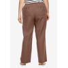 ellos Plus Size Linen-Blend Drawstring Pants(Pecan Brown)