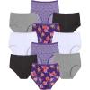 Comfort Choice Plus Size Full Coverage Cotton Brief 10-Pack(Chevron Floral Pack)