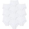 Comfort Choice Plus Size Full Coverage Cotton Brief 10-Pack(White Pack)
