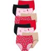 Comfort Choice Plus Size Full Coverage Cotton Brief 10-Pack(Winter Hearts Pack)