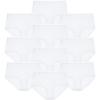 Comfort Choice Plus Size Full Coverage Nylon Brief 10-Pack(White Pack)