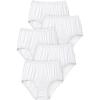 Comfort Choice Plus Size Full Coverage Nylon Brief 5-Pack(White Pack)