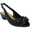 Comfortview Women’s Wide Width The Rider Slingback(Black)