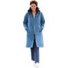 TOTES Women’s Plus Size Mid-Length Raincoat(Storm Blue)