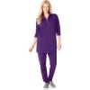 Woman Within Plus Size 2-Piece Fleece Sweatshirt Set(Radiant Purple)