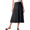 Woman Within Plus Size 7-Day Knit A-Line Skirt(Black)