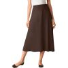Woman Within Plus Size 7-Day Knit A-Line Skirt(Chocolate)