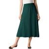 Woman Within Plus Size 7-Day Knit A-Line Skirt(Emerald Green)
