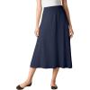 Woman Within Plus Size 7-Day Knit A-Line Skirt(Navy)
