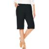 Woman Within Plus Size 7-Day Knit Bermuda Shorts(Black)