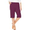 Woman Within Plus Size 7-Day Knit Bermuda Shorts(Deep Claret)