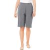 Woman Within Plus Size 7-Day Knit Bermuda Shorts(Medium Heather Grey)