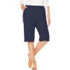 Woman Within Plus Size 7-Day Knit Bermuda Shorts(Navy)