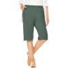 Woman Within Plus Size 7-Day Knit Bermuda Shorts(Pine)