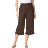 Woman Within Plus Size 7-Day Knit Culotte(Chocolate)