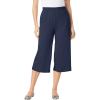 Woman Within Plus Size 7-Day Knit Culotte(Navy)
