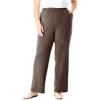 Woman Within Plus Size 7-Day Knit Wide-Leg Pull-On Pants(Chocolate)