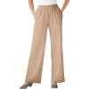Woman Within Plus Size 7-Day Knit Wide-Leg Pull-On Pants(New Khaki)