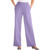 Woman Within Plus Size 7-Day Knit Wide-Leg Pull-On Pants(Soft Iris)