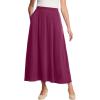 Woman Within Plus Size 7-Day Maxi Skirt(Deep Claret)