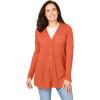 Woman Within Plus Size Babydoll Cardigan Sweater(Pumpkin)