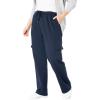 Woman Within Plus Size Better Fleece Cargo Sweatpant (Petite & Tall Available)(Navy)
